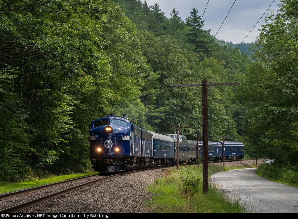 I intercepted the westbound train as it parallels Zoar Road